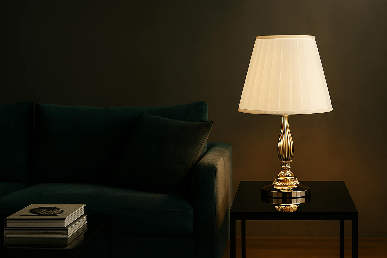 Phong cách Lộng lẫy & Kiêu sa: Đèn Pha Lê làm điểm nhấn trên nền Tối giản
