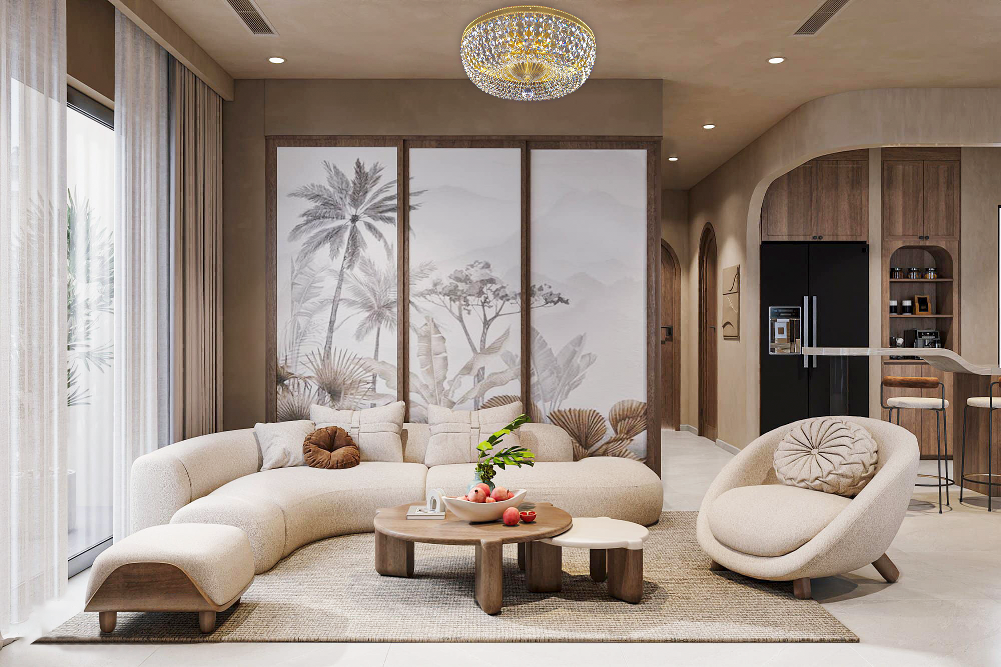 Đèn ốp trần pha lê