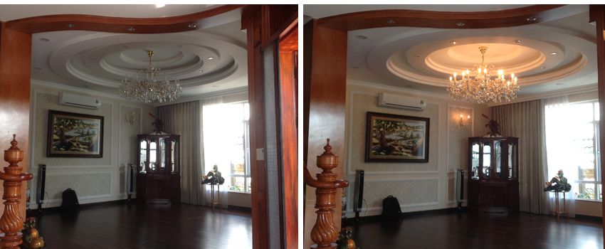 Dự án đèn chùm pha lê Villa Quận 2