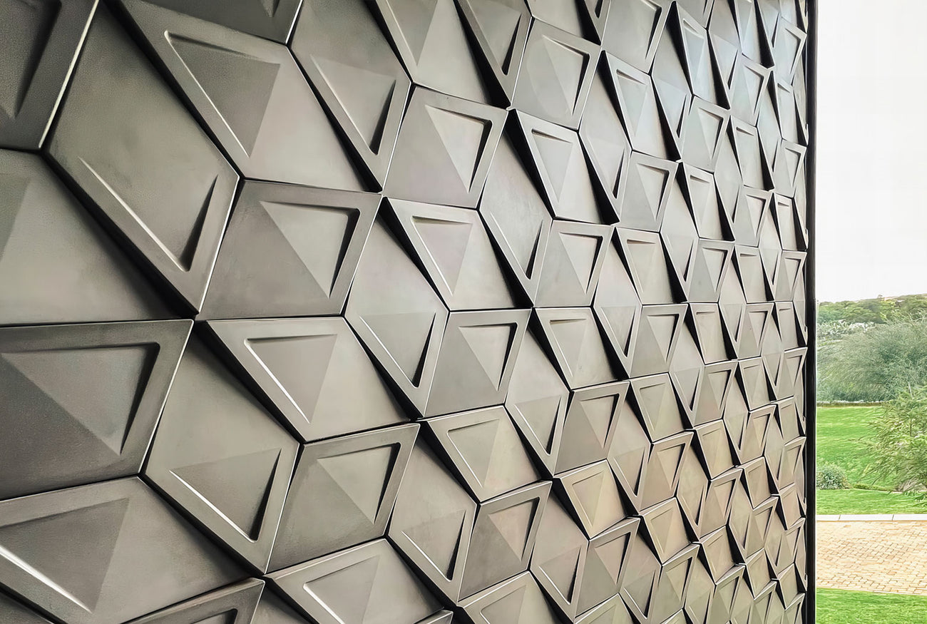 Tấm Bê Tông Họa Tiết Hình Học (Geometric Concrete Wall Panels) 