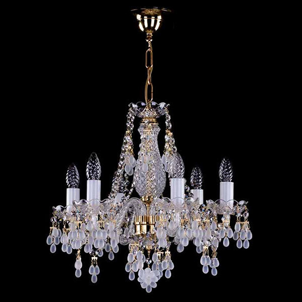 Đèn chùm pha lê Rosana VI White Gold