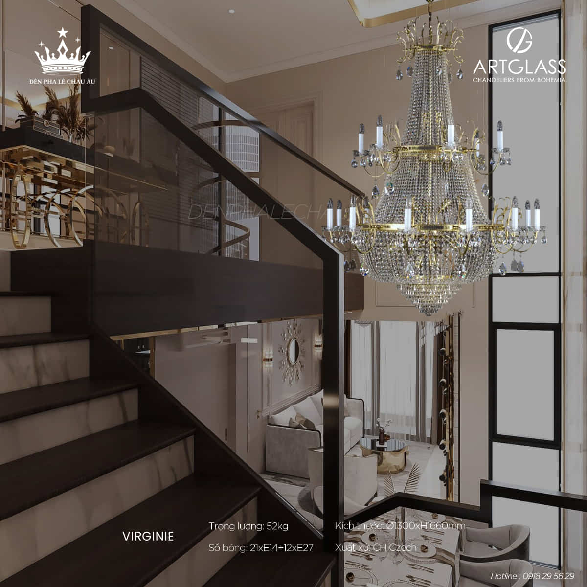 Đèn chùm ArtGlass – tác phẩm nghệ thuật vượt thời gian