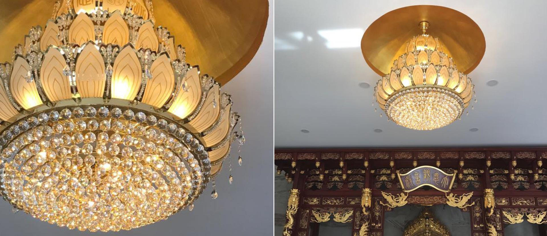 Đèn chùm phòng thờ – Tôn vinh vẻ đẹp tâm linh