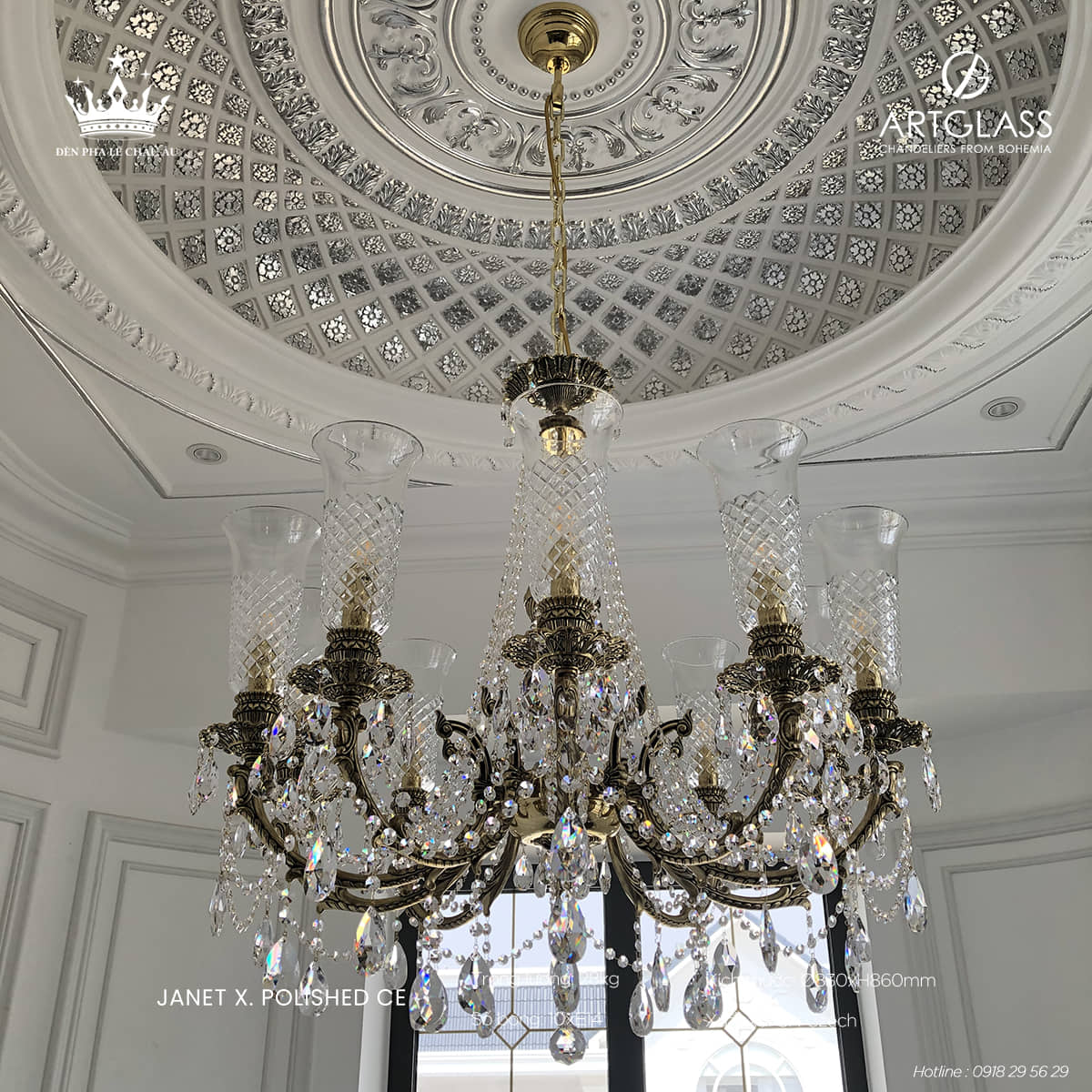 Đèn Chùm Đồng JANET X