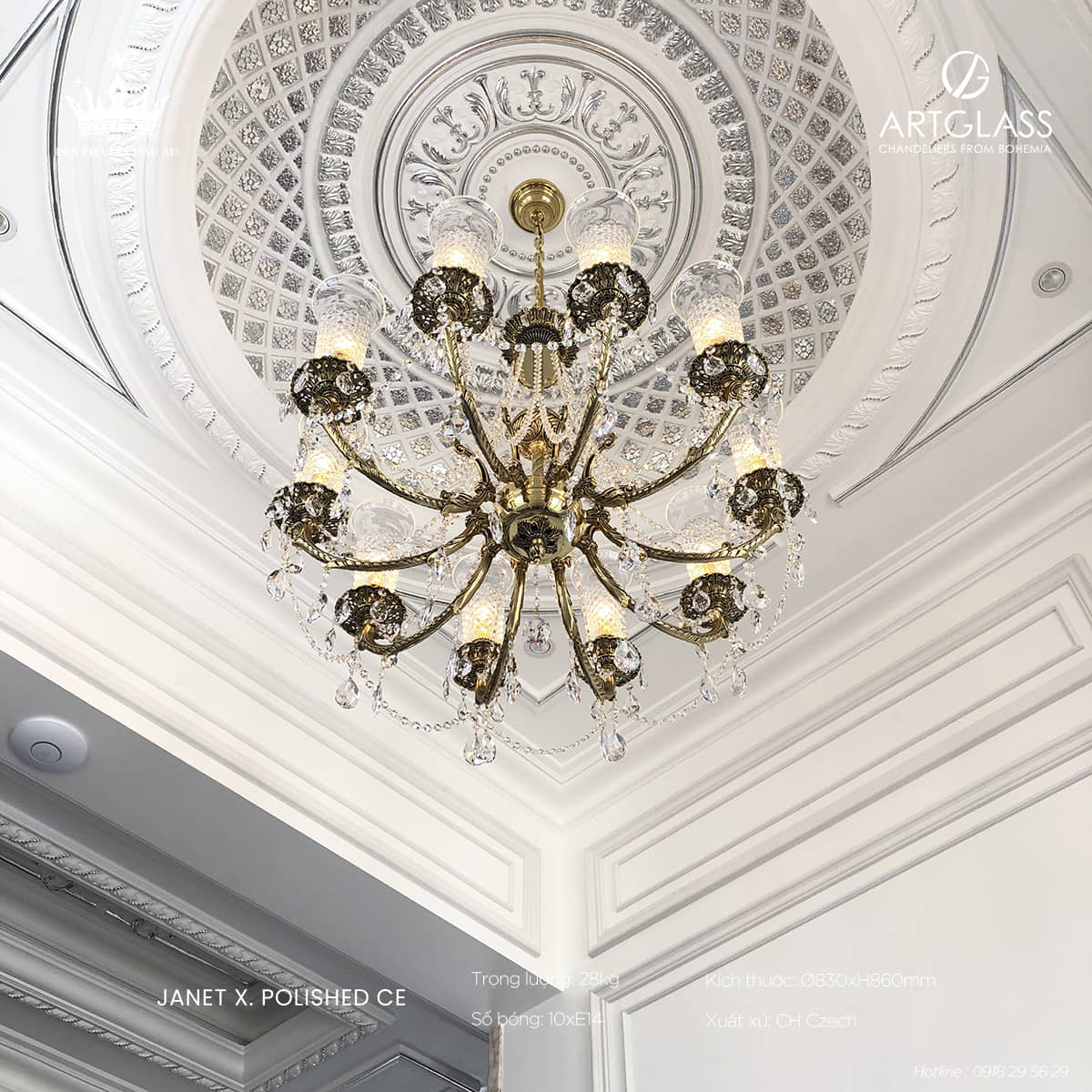 Đèn Chùm Đồng JANET X