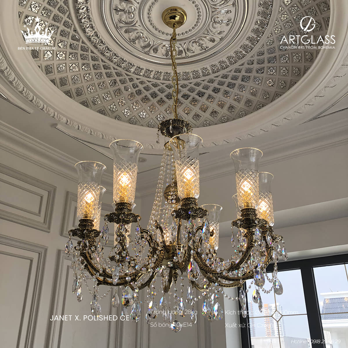 Đèn Chùm Đồng JANET X