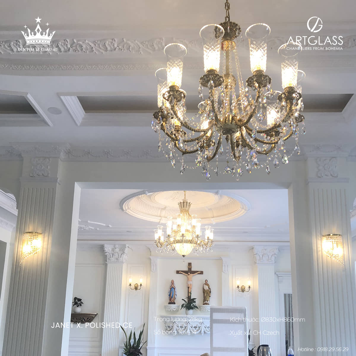 Đèn Chùm Đồng JANET X