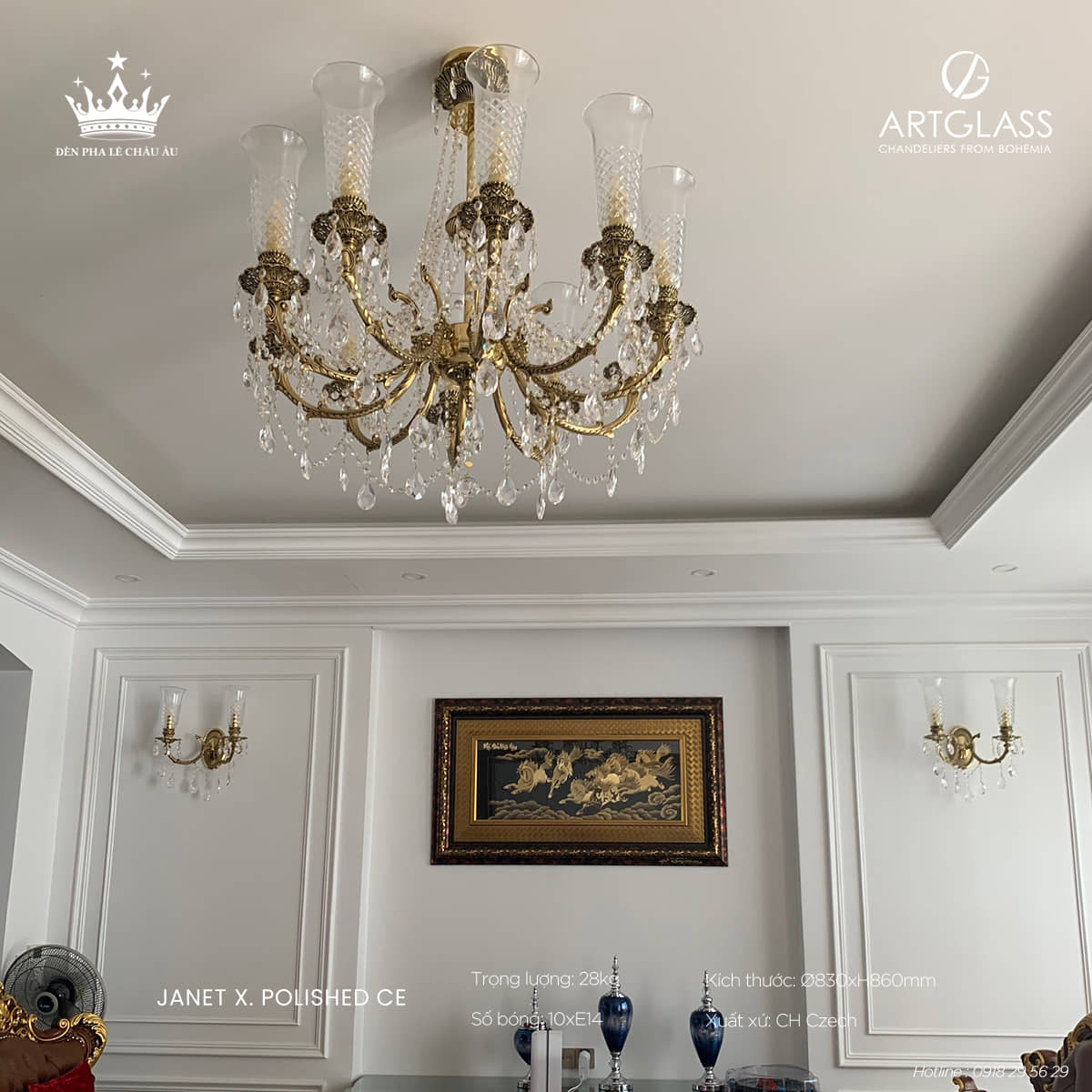 Đèn Chùm Đồng JANET X