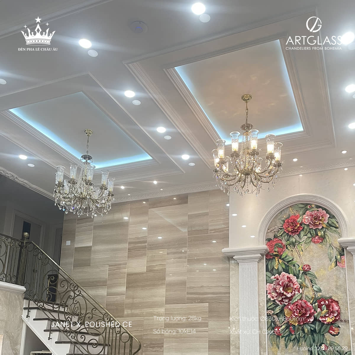 Đèn Chùm Đồng JANET X