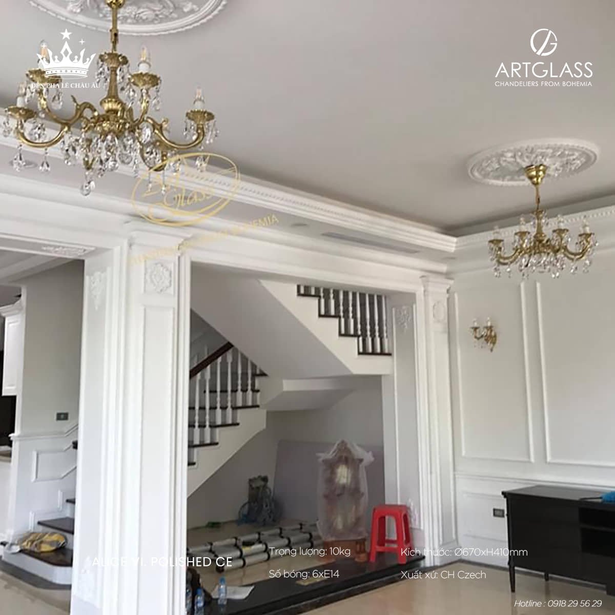 Đèn chùm pha lê ALICE VI POLISHED CE