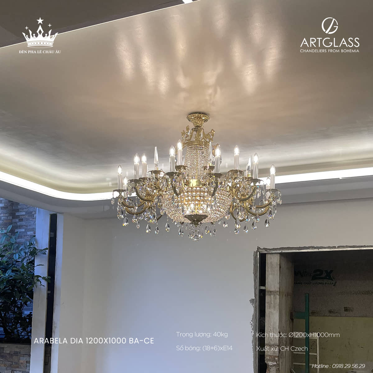 Đèn chùm pha lê ARABELA DIA 1200x1000 BA-CE