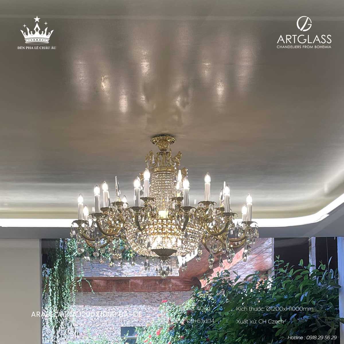 Đèn chùm pha lê ARABELA DIA 1200x1000 BA-CE