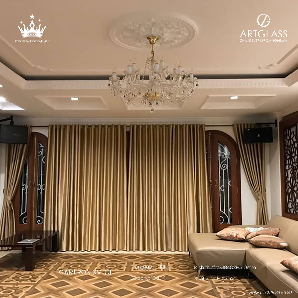 Đèn Phòng Khách CAMERON XV